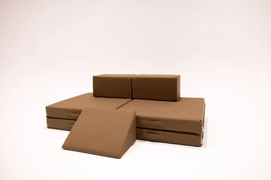 Figgy 7-piece play couch in mushroom, an heirloom-quality gift for toddlers