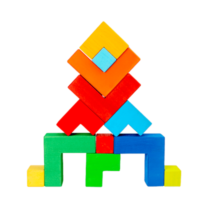Creative Square Puzzle - Building Block Set (Stained)