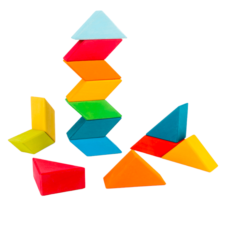 Large Geometric Puzzle - Building Block Set (Stained)