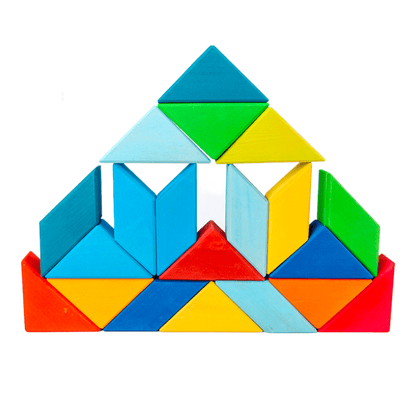 Large Geometric Puzzle - Building Block Set (Stained)