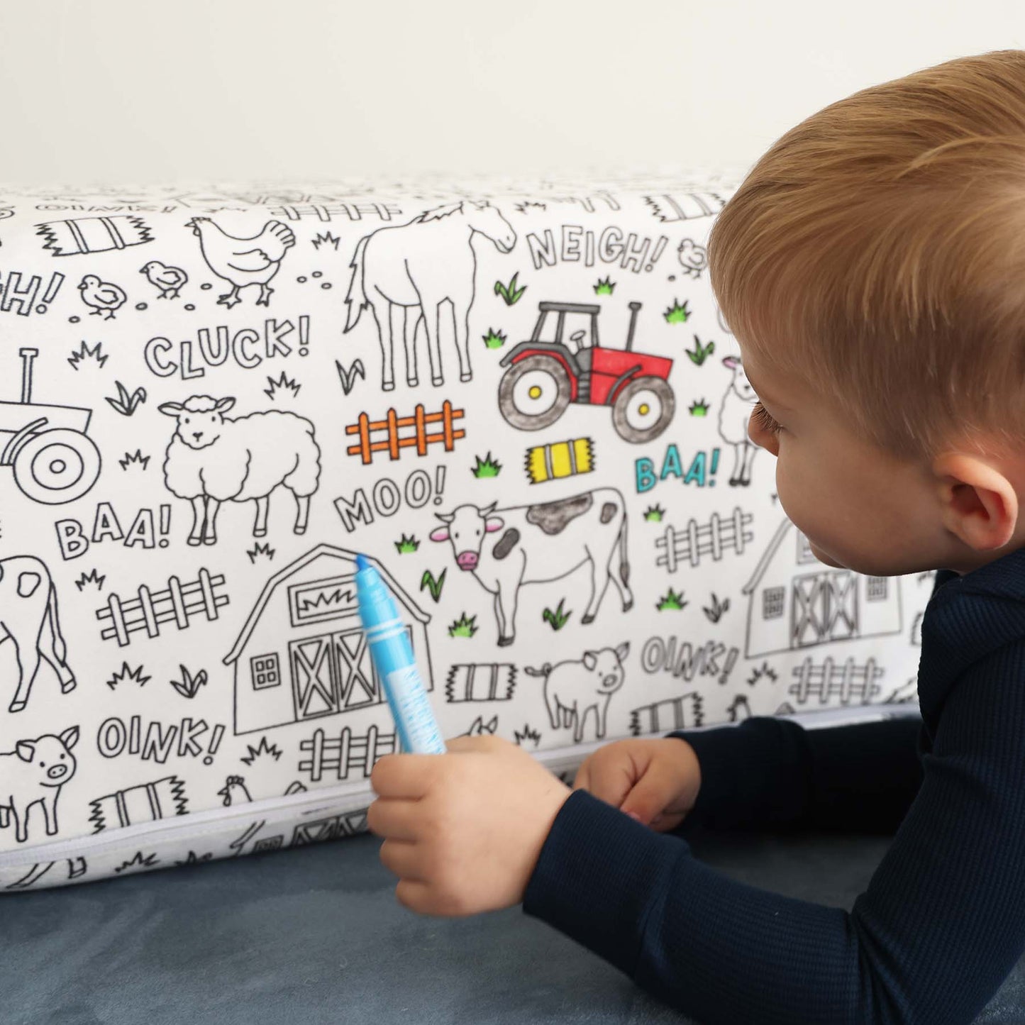 Color Me Figgy Rectangle Cover | Reusable Washable Coloring Cover