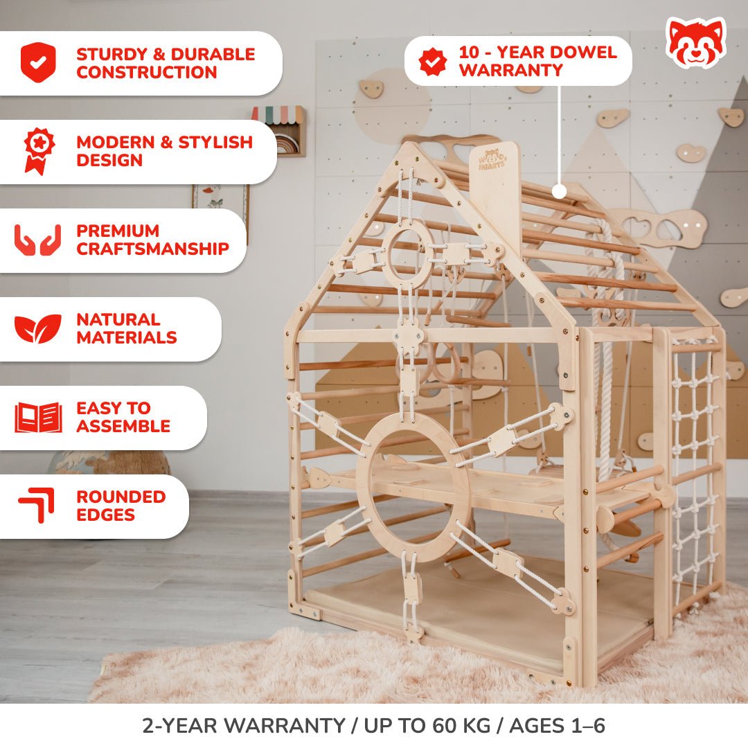 Wooden Climbing Playhouse