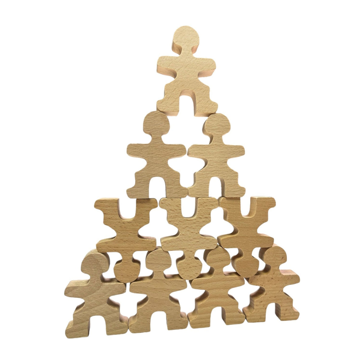 32-Piece Wooden "Little People" Balancing Set - Natural