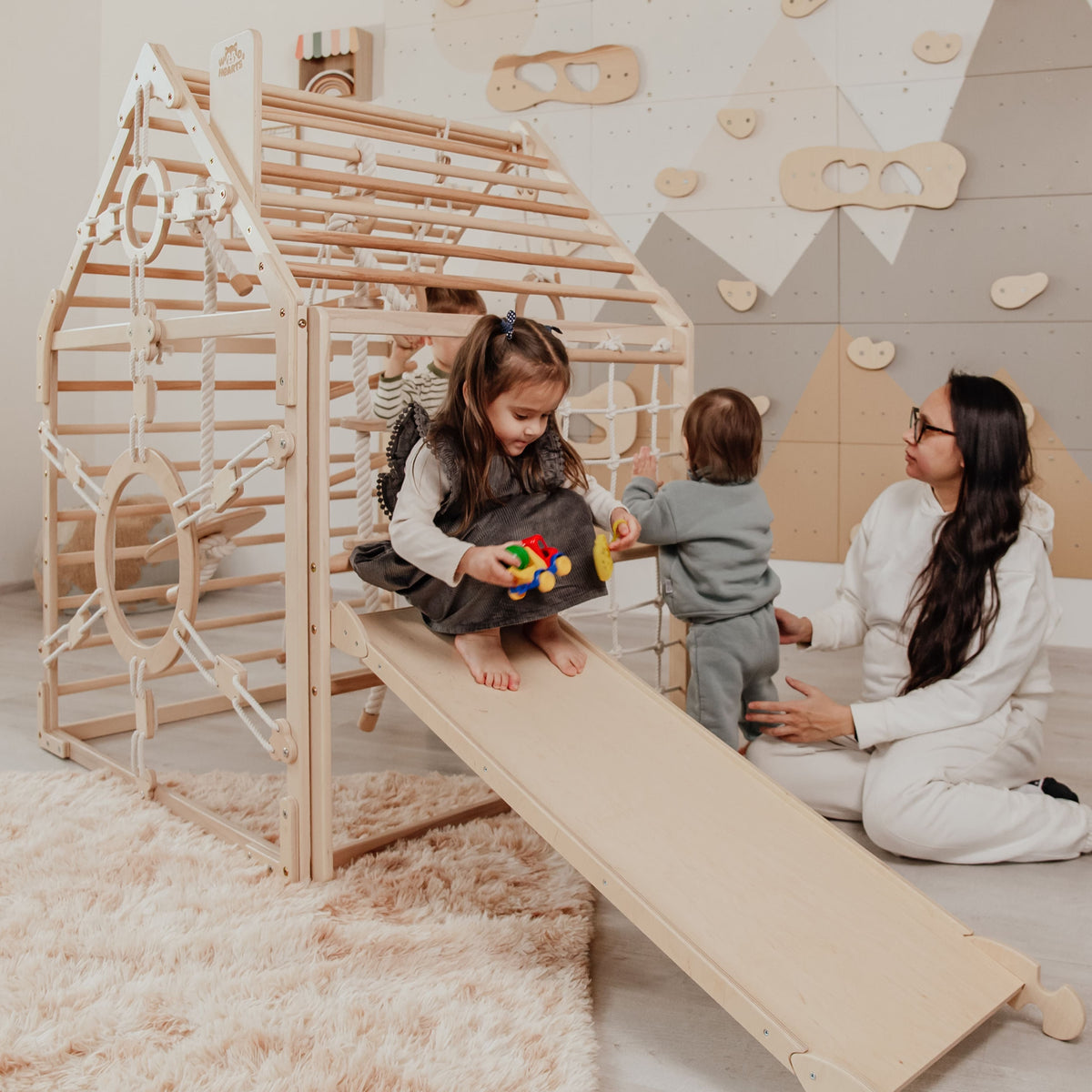 Wooden Climbing Playhouse