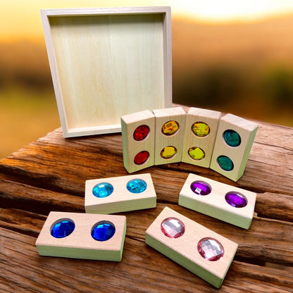 8-Piece Rectangular Gem Blocks with Storage Tray