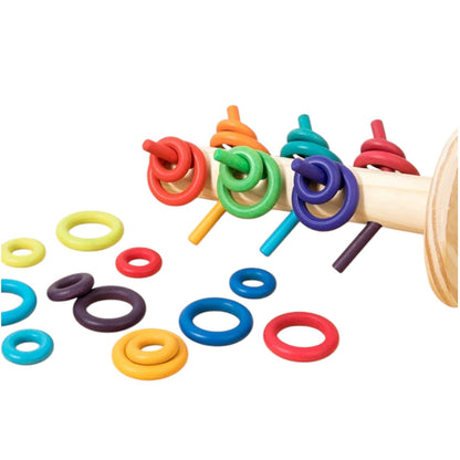 12-Dowel Sorting Tree with 24 Rings Set