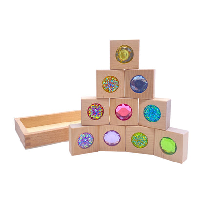 Gem Block Collection – 3 Styles with Wooden Storage Trays