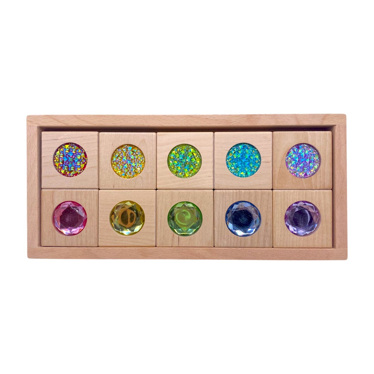 Gem Block Collection – 3 Styles with Wooden Storage Trays