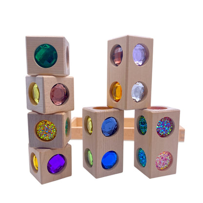 Gem Block Collection – 3 Styles with Wooden Storage Trays