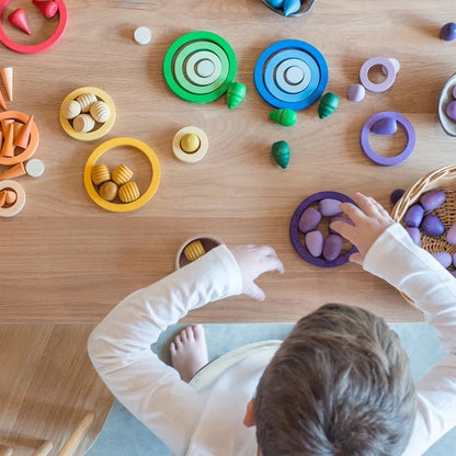 24-Piece Nesting Rings - Primary (Stained)