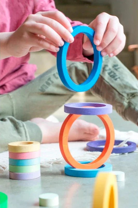 24-Piece Nesting Rings - Primary (Stained)