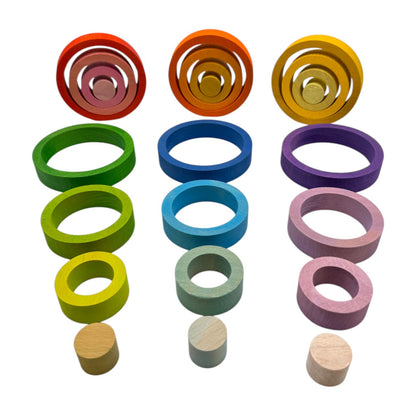 24-Piece Nesting Rings - Primary (Stained)