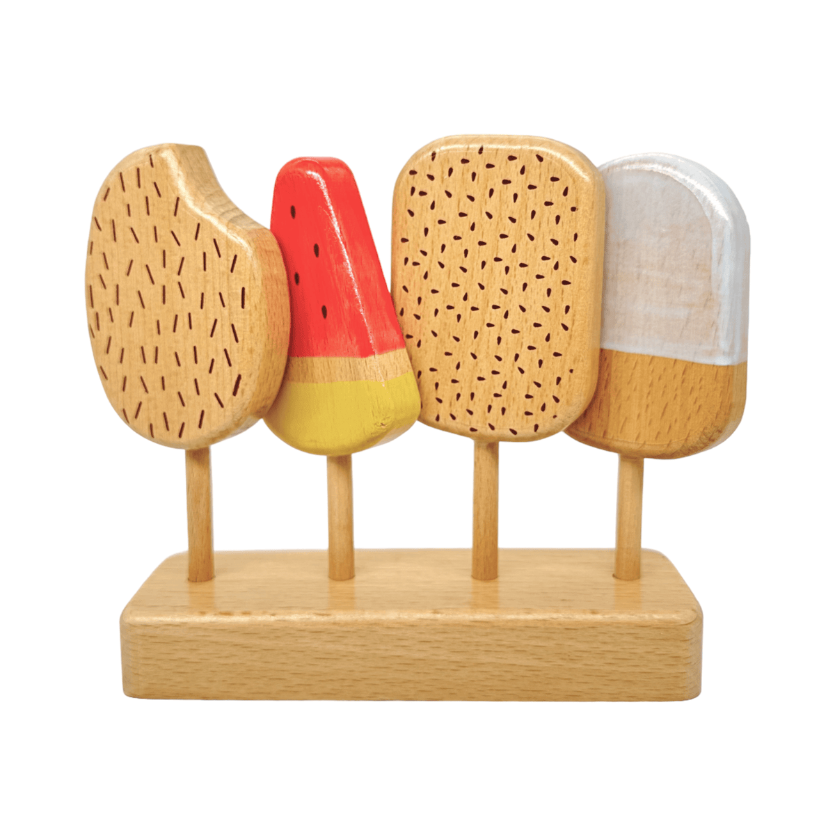 10-Piece Wooden Popsicle & Pastry Playset