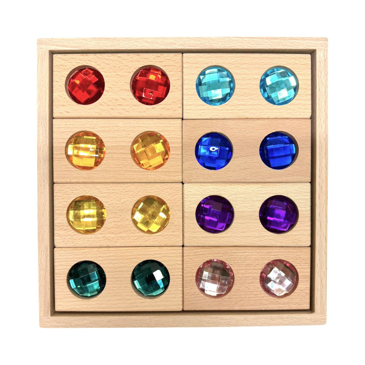8-Piece Rectangular Gem Blocks with Storage Tray