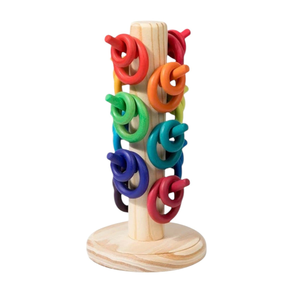 12-Dowel Sorting Tree with 24 Rings Set