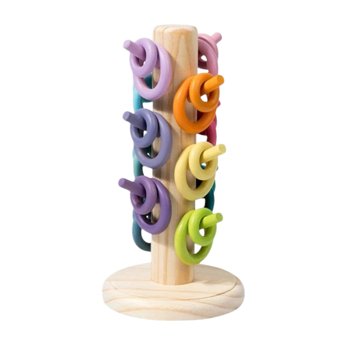 12-Dowel Sorting Tree with 24 Rings Set