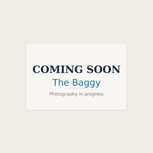 The Baggy - coming soon, product photography in progress