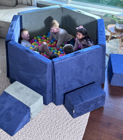 Kids playing in a ball pit built from one Figgy