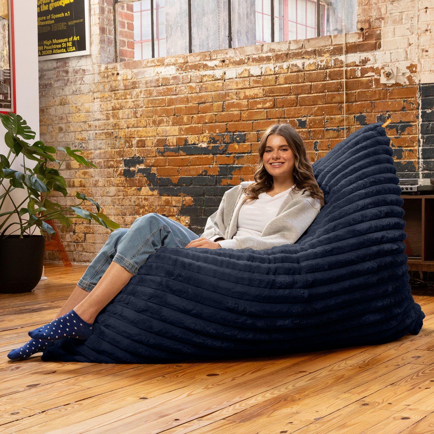 Night Owl Baggy in a living room, shown at full size