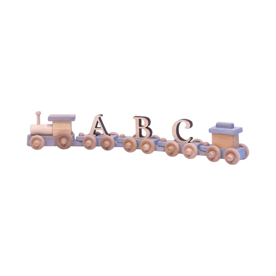 Train Wheel Names Wooden Name Train Toy, Custom ABC Letter Train, Amish-Made – Figgy