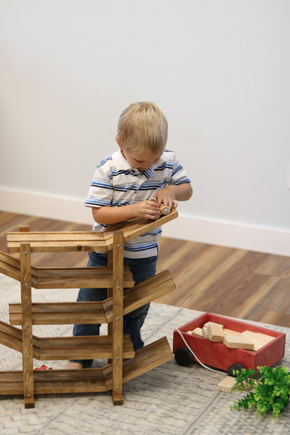 Amish-Made, Handcrafted Wooden Car Roller Racetrack Action Toy