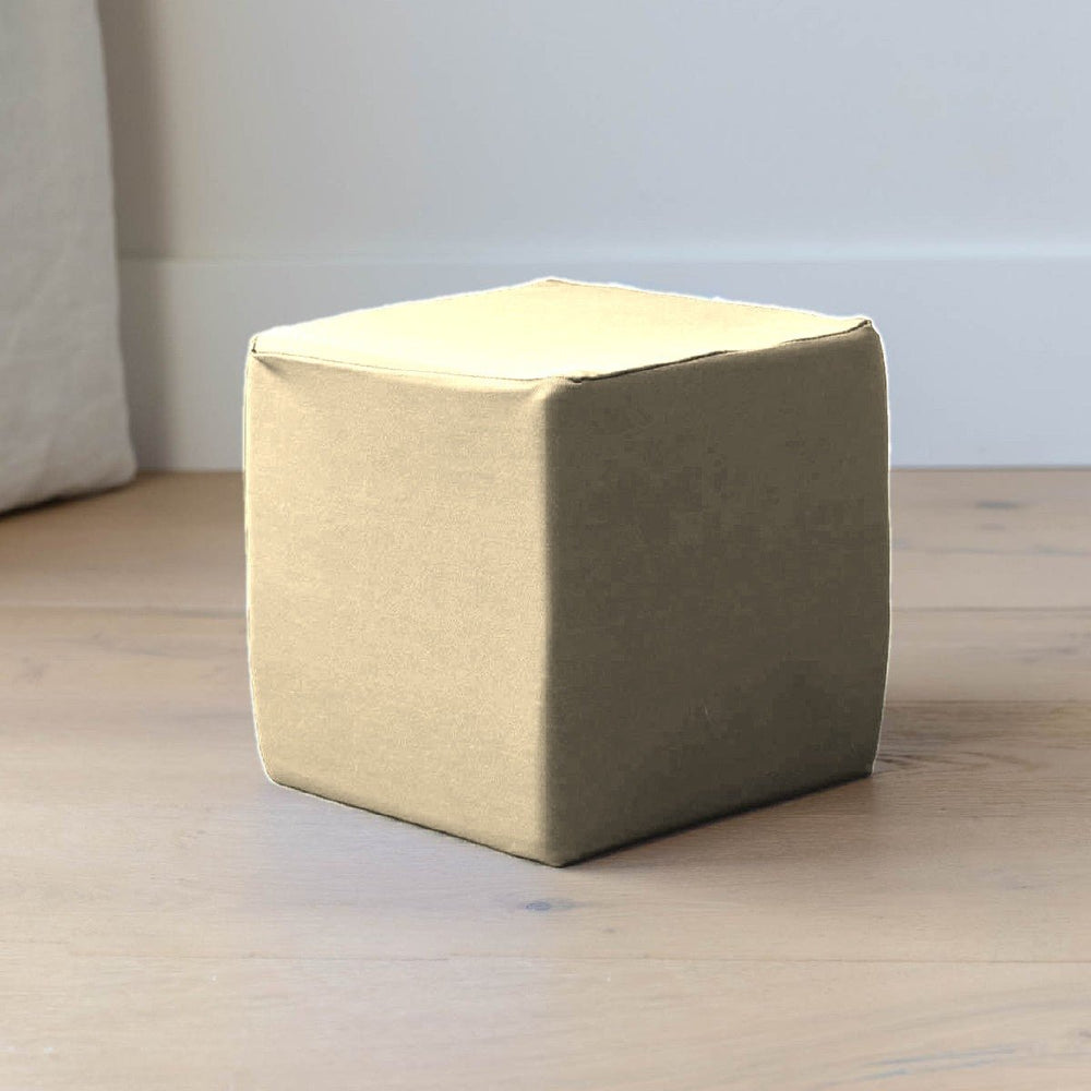 Beige covered 6x6 soft foam cube