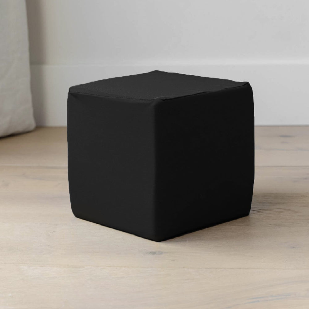 Black covered 6x6 soft foam cube