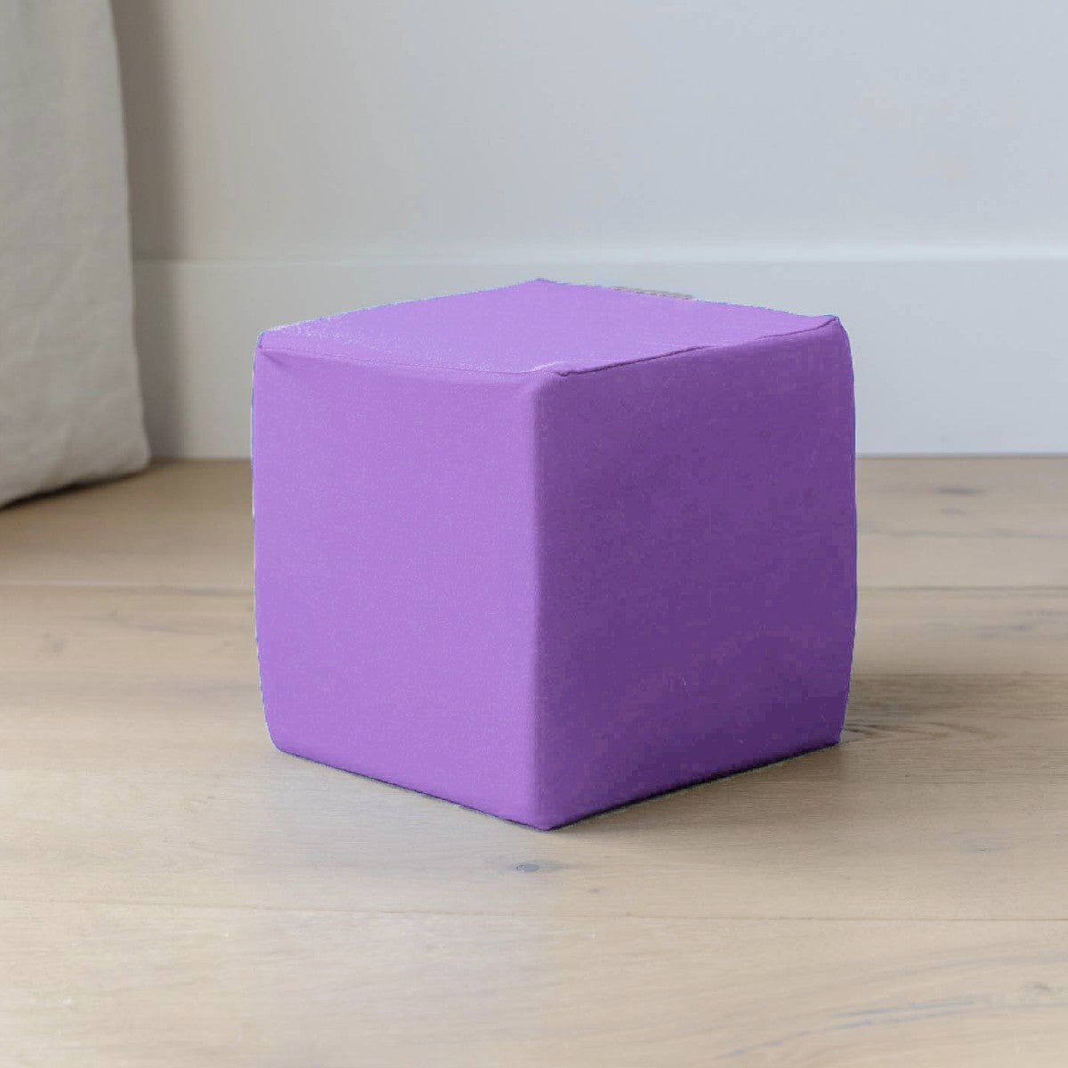 Lavender covered 6x6 soft foam cube