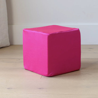 Magenta cover on a 6x6 soft foam cube