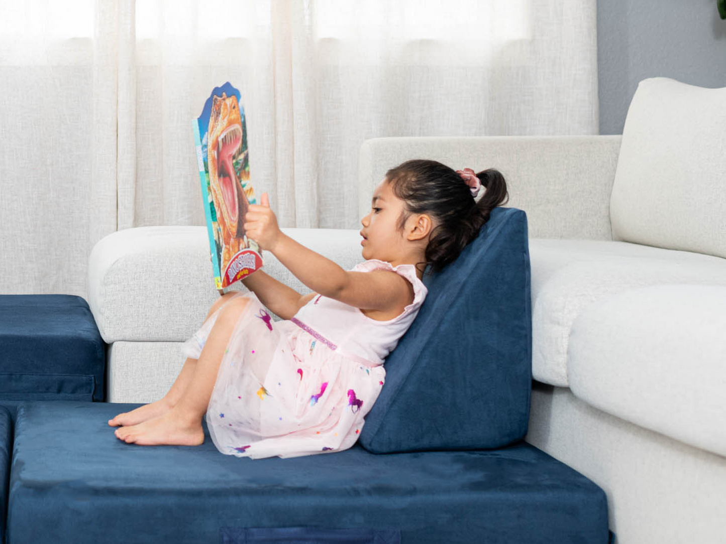 The Figgy Play Couch Cushion Set with Wedge in Ocean
