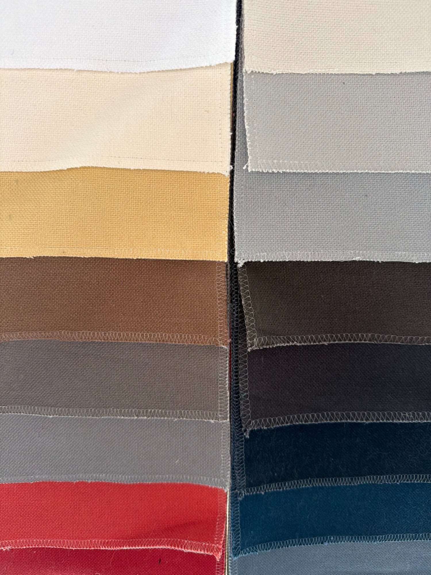 Natural fiber cover color range